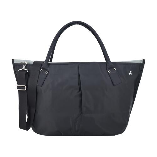 agnes b.三層水餃旅行袋(黑)