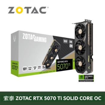 ZOTACGAMING GeForce RTX 5070 Ti SOLID CORE OC/5070TI顯示卡