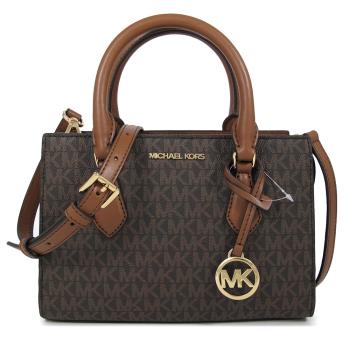 MICHAEL KORS SHEILA 滿版防刮三層兩用包(咖啡LOGO)