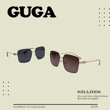 【GUGA】偏光太陽眼鏡 LADY GIRL經典款 鍍金質感鏡框 視野清晰 UV400抗紫外線 9938