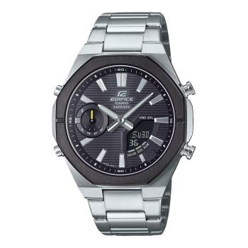 【CASIO 卡西歐】EDIFICE 藍芽連線 雙顯男錶 曜黑 超薄錶殼 藍寶水晶玻璃 ECB-S10D (ECB-S10DB-1A)