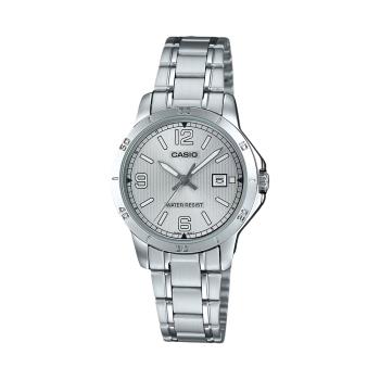 【CASIO 卡西歐】指標女錶 不鏽鋼錶帶 生活防水 礦物玻璃 日期顯示 (LTP-V004D-7B2)