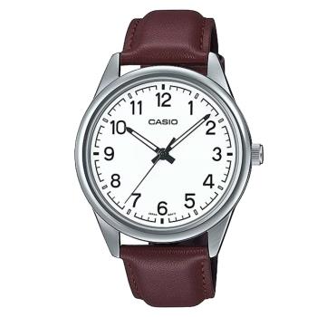 【CASIO 卡西歐】成熟簡約皮革腕錶 MTP-V005L-7B4