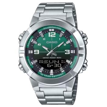 【CASIO 卡西歐】十年電力數位雙顯鋼帶男錶 AMW-870DA-3A
