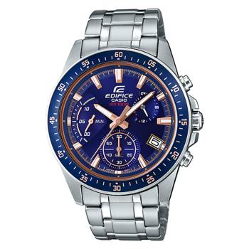 【CASIO 卡西歐】賽車藍動感時尚運動錶(EFV-540D-2A)-藍x51mm