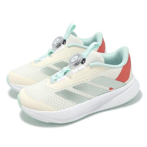 adidas 慢跑鞋 Duramo SL2 BOA K 中童 童鞋 旋鈕 米白 綠 運動鞋 愛迪達  JS2808