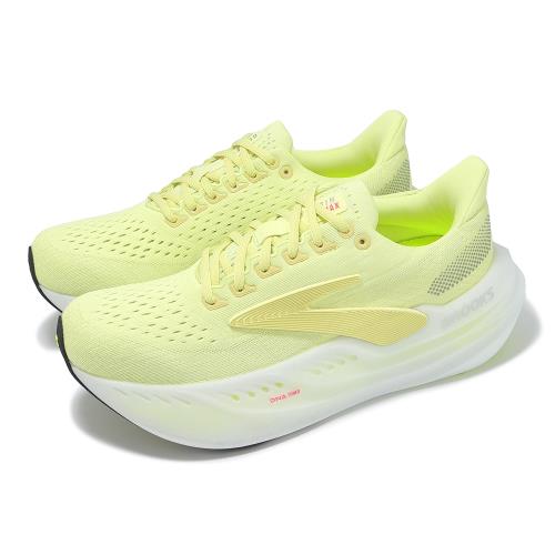 Brooks 慢跑鞋 Glycerin Max 男鞋 甘油極致系列 黃 白 厚底 緩震 氮氣中底 運動 1104471D712
