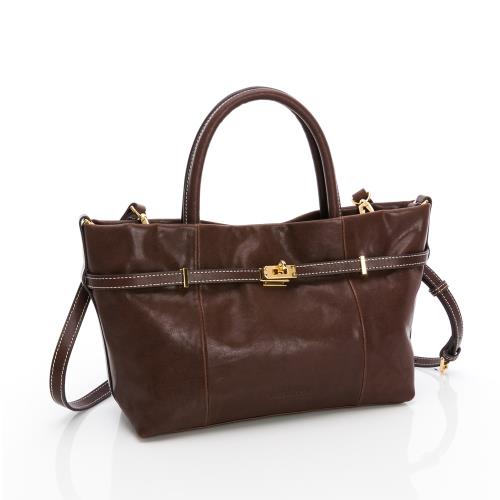 【vensers】牛皮潮流個性包~肩背包 (NH266701咖啡)