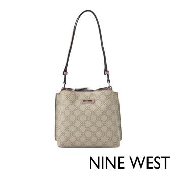 絕版品NINE WEST SHONDA 造型側揹包-LOGO粉