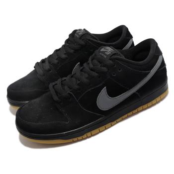 Nike 滑板鞋 SB Dunk Low Pro FOG 男女鞋 氣墊 避震 麂皮 厚鞋舌 膠底 黑 灰 BQ6817-010