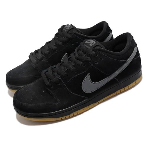 Nike 滑板鞋 SB Dunk Low Pro FOG 男女鞋 氣墊 避震 麂皮 厚鞋舌 膠底 黑 灰 BQ6817-010