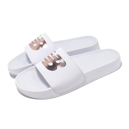 New Balance 拖鞋 200 女鞋 白 金 緩衝 運動拖鞋 一片拖 涼拖鞋 NB SWM200J3-B