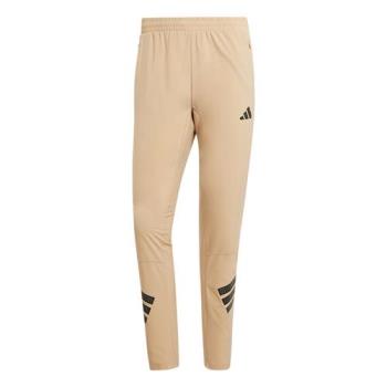Adidas 長褲 男裝 拉鍊口袋 排汗 卡其【運動世界】JE5671