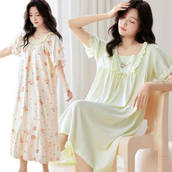 【藍尼居家】★公主風寬鬆居家睡裙(女睡衣/家居服/舒適/連身睡衣)