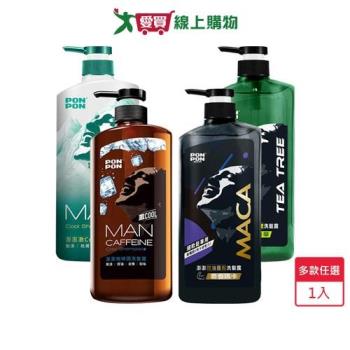 澎澎MAN洗髮露650g(咖啡因勁涼/激COOL/麝香瑪卡/茶樹精華)【愛買】