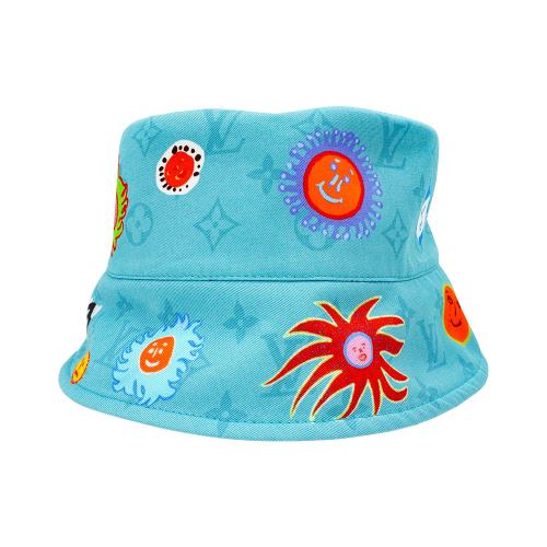 Louis Vuitton X YK Faces 草間彌生 純棉雙面漁夫帽(M7065M-淺藍)