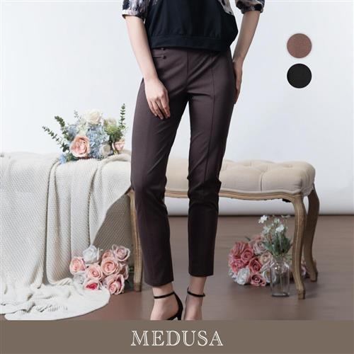 現貨【MEDUSA 曼度莎】質感雙排釦壓線修身西裝褲 - 2色（M-XL）｜女長褲 修身長褲 西裝長褲