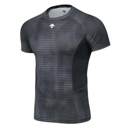 Descente 迪桑特 短袖上衣 男裝 排汗 黑【運動世界】DS25SSM590201