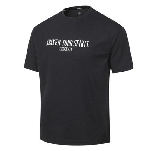 Descente 迪桑特 短袖上衣 男裝 排汗 黑【運動世界】DS25SSM520599