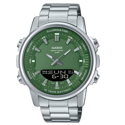 【CASIO 卡西歐】多功能數位雙顯錶 AMW-880D-3A