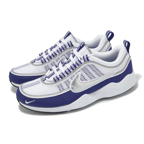 Nike 休閒鞋 Air Zoom Spiridon 男鞋 白 紫 銀 緩震 復古 運動鞋 HF9117-100
