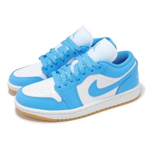 Nike 休閒鞋 Wmns Air Jordan 1 Low 女鞋 男鞋 藍 白 膠底 AJ1 喬丹 一代 DC0774-104