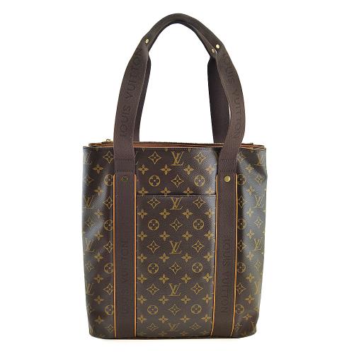 九成新！LV BEAUBOURG 經典字紋帆布手提肩背龐德包