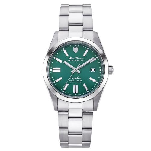 【Olym Pianus奧柏】色彩衝擊革命運動型腕錶 89345MS 森林綠 35mm