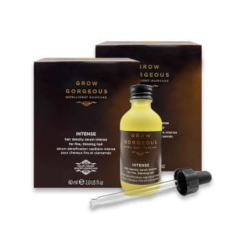 (2盒超值組)英國Grow Gorgeous-免沖洗強健髮根調理頭皮養髮濃縮精華液60ml/盒-加強版(附玻璃滴管,毛髮活絡保養修護液,純素無麩質)