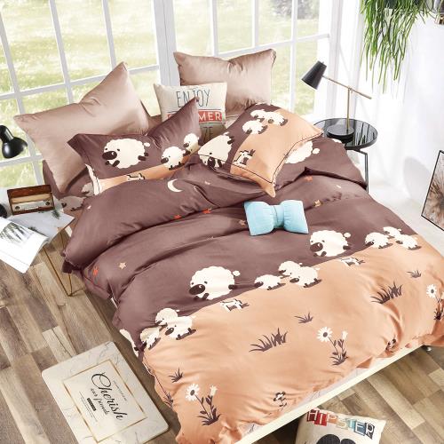 天絲 採3M吸溼排汗專利 單人 鋪棉兩用被床包組 溫馨草原