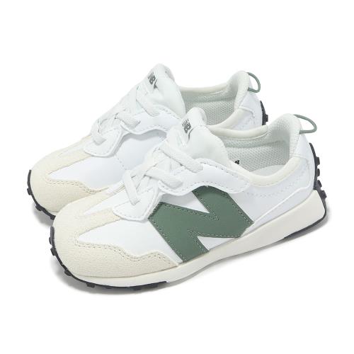 New Balance NB 童鞋 327 寬楦 小童 白 深杜松綠 學步鞋 魔鬼氈 寶寶鞋 NW327SJ-W