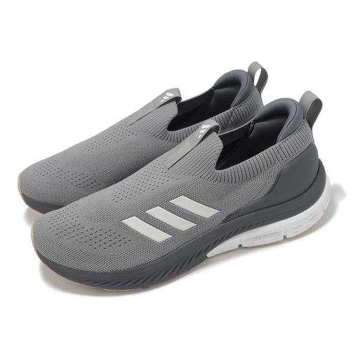 adidas 健走鞋 Cloudfoam Walk Lounger 男鞋 灰 無鞋帶 套入式 懶人鞋 愛迪達 ID4054