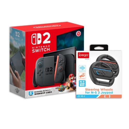 任天堂NS2 Switch 2 瑪利歐賽車世界同捆主機+方向盤|Switch 2