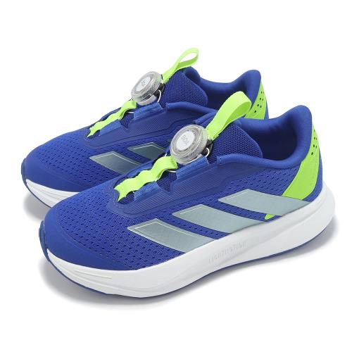 adidas 童鞋 Duramo SL BOA K 中童 藍 銀 綠 運動鞋 旋鈕 愛迪達 IH3605