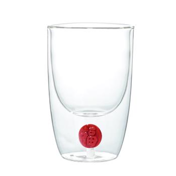 【ZACCA】福氣滿溢耐熱雙層玻璃杯350ML( 咖啡杯 茶杯 耐熱玻璃杯 高硼矽玻璃杯 隔熱防燙杯 水杯 杯子)