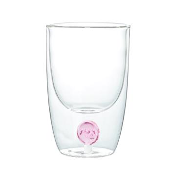 【ZACCA】心心相印耐熱雙層玻璃杯350ML( 咖啡杯 茶杯 耐熱玻璃杯 高硼矽玻璃杯 隔熱防燙杯 水杯 杯子)