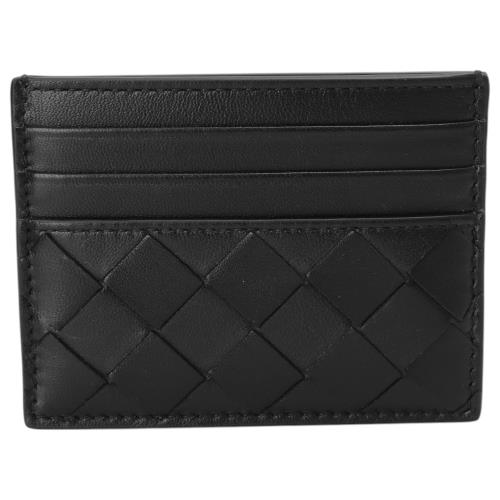 BOTTEGA VENETA-Intrecciato 編織小羊皮皮革卡夾(黑)