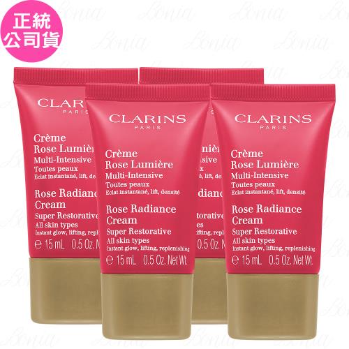 CLARINS 克蘭詩 極緻活齡玫瑰亮采霜(15ml)*4(公司貨)