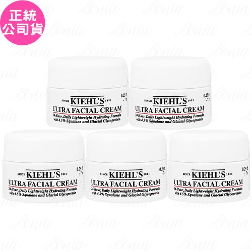 Kiehls 契爾氏 冰河醣蛋白舒敏修護保濕霜(7ml)*5(公司貨)