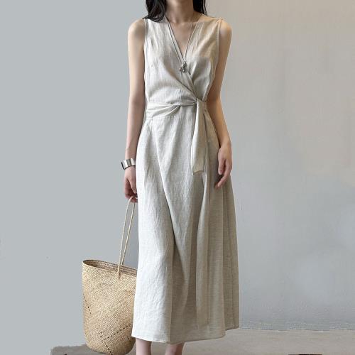 【nata】女神天絲亞麻洋裝（共三色）M-L