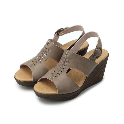 partir dabord 編織楔型涼鞋 橡木 女鞋 鞋全家福