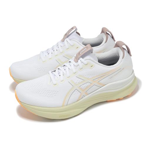 Asics 慢跑鞋 GEL-Kayano 32 4E 超寬楦 男鞋 白 橘 支撐 運動鞋 亞瑟士 1011C054101
