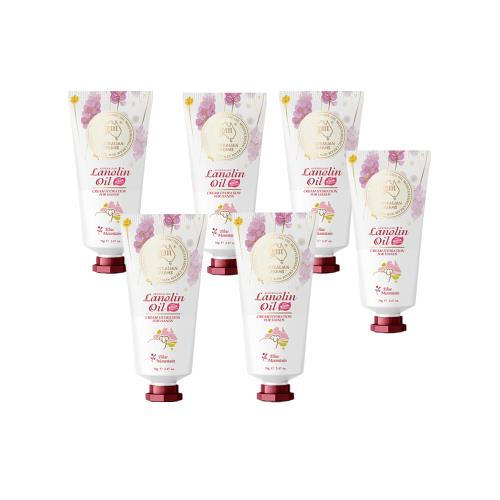 澳洲 G&M 花漾水潤鴯鶓油綿羊護手霜含維他命E-藍色山脈(70g/支 6 入組)