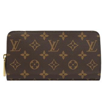 Louis Vuitton LV M42616 ZIPPY 經典老花ㄇ字拉鍊長夾.咖邊
