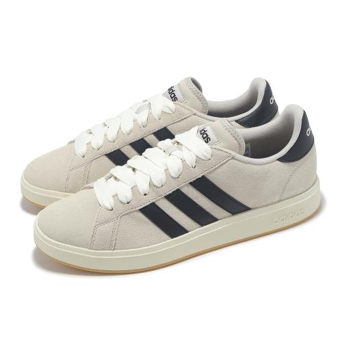 adidas 休閒鞋 Grand Court Base 00s 男鞋 女鞋 米灰 黑 膠底 麂皮 復古 愛迪達 JR5544|休閒運動鞋 ...