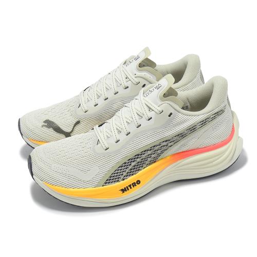 Puma 慢跑鞋 Velocity Nitro 3 Wn 女鞋 米 橘 氮氣中底 緩衝 路跑 運動鞋 37774908