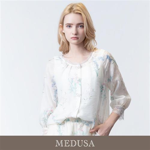 現貨【MEDUSA 曼度莎】輕柔晨曦天絲長版上衣（M-XL）｜天絲涼感 女遮陽罩衫 女休閒上衣