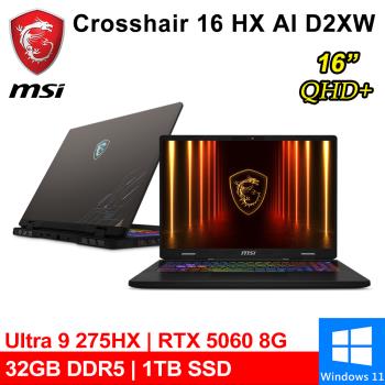 微星 Crosshair 16 HX AI D2XWFKG-023TW 16吋 灰(U9 275HX/32G/1TB/RTX5060 8G/W11)