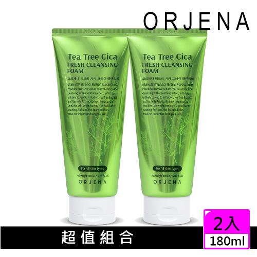【買一送一】韓國原裝 ORJENA 老虎草舒敏水嫩修護洗顏乳180mlx2入(效期2026.06)(溫和 嫩白 洗面乳)-