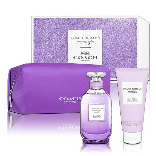COACH 逐夢月光淡香精禮盒(淡香精90ML+身體乳100ML+盥洗包)